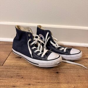 Navy high top converse